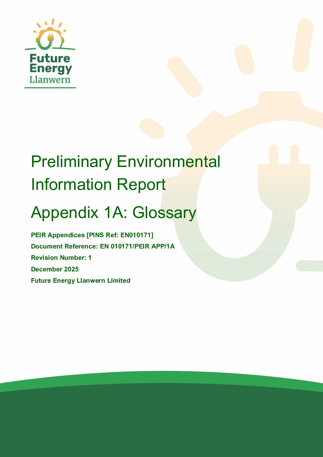 Future Energy Llanwern   PEIR Appendix 1A Glossary