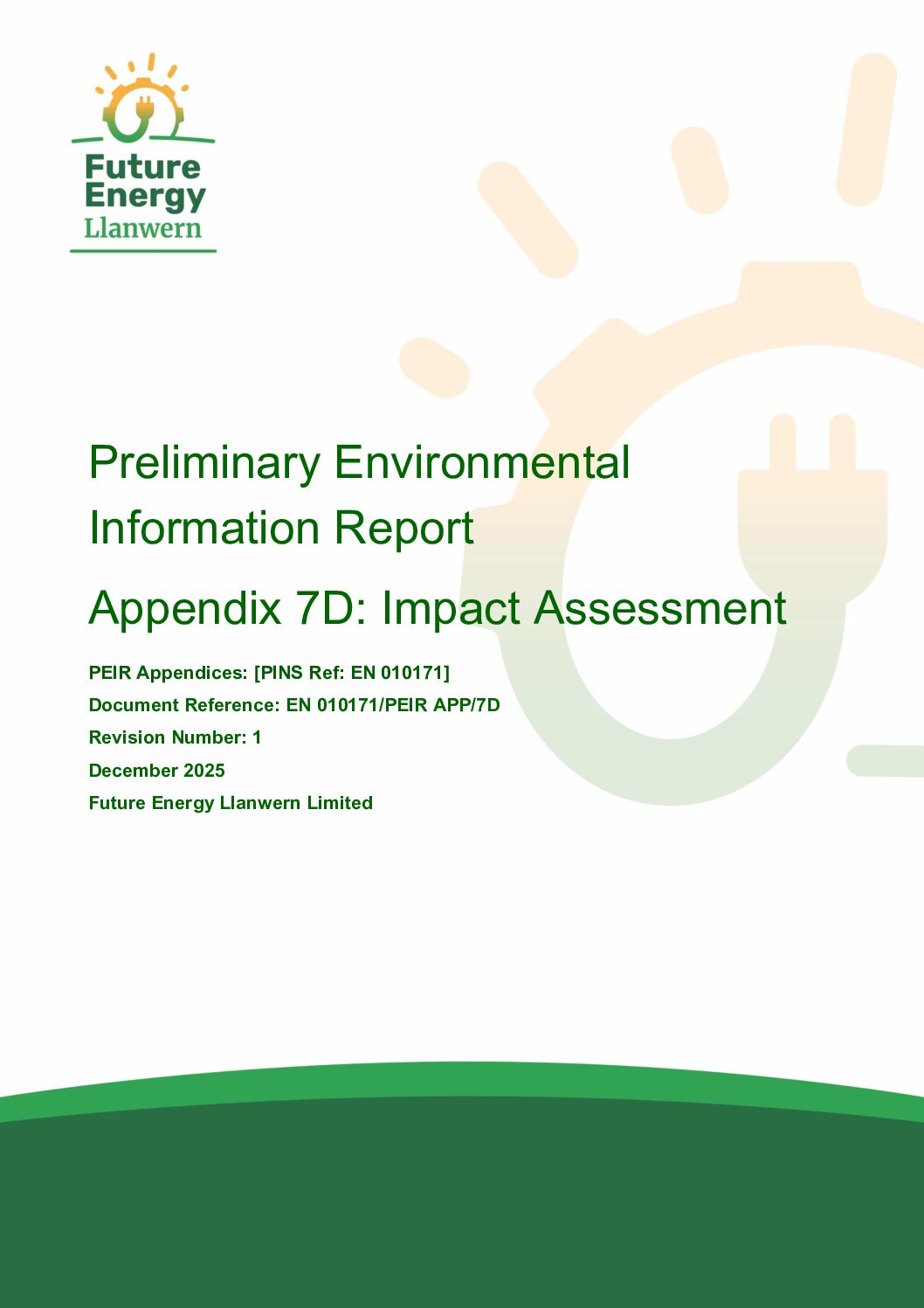 Future Energy Llanwern   PEIR Appendix 7D Impact Assessment