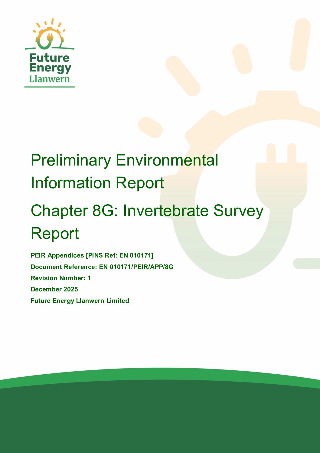 Future Energy Llanwern   PEIR Appendix 8G Invertebrate Survey Report
