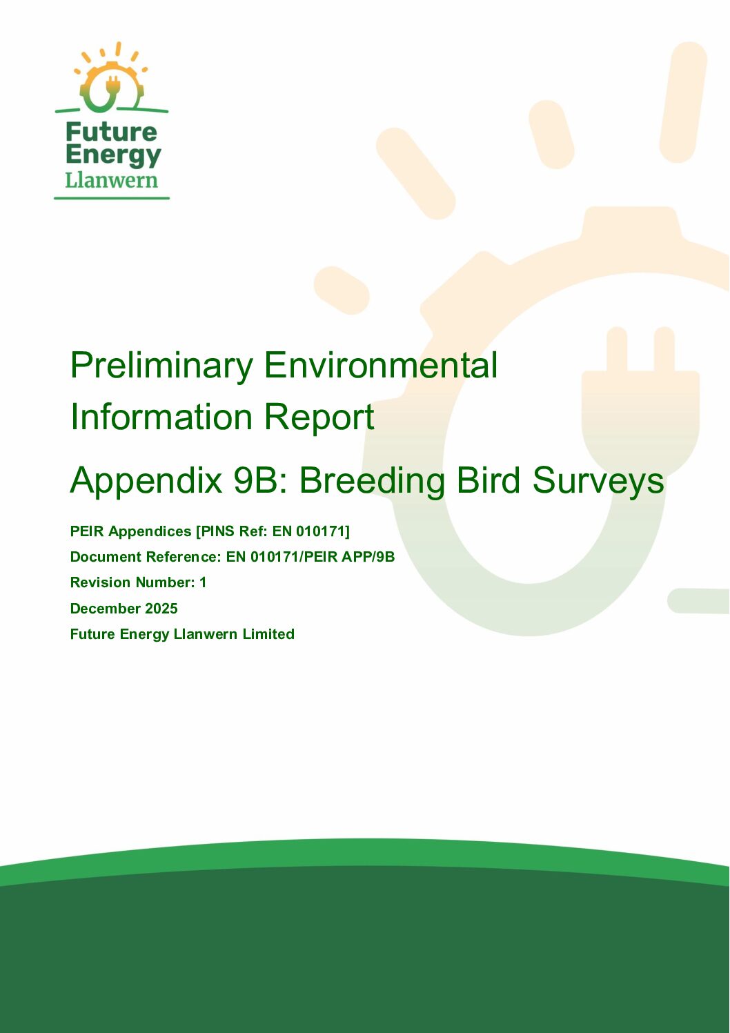 Future Energy Llanwern   PEIR Appendix 9B Breeding Bird Surveys