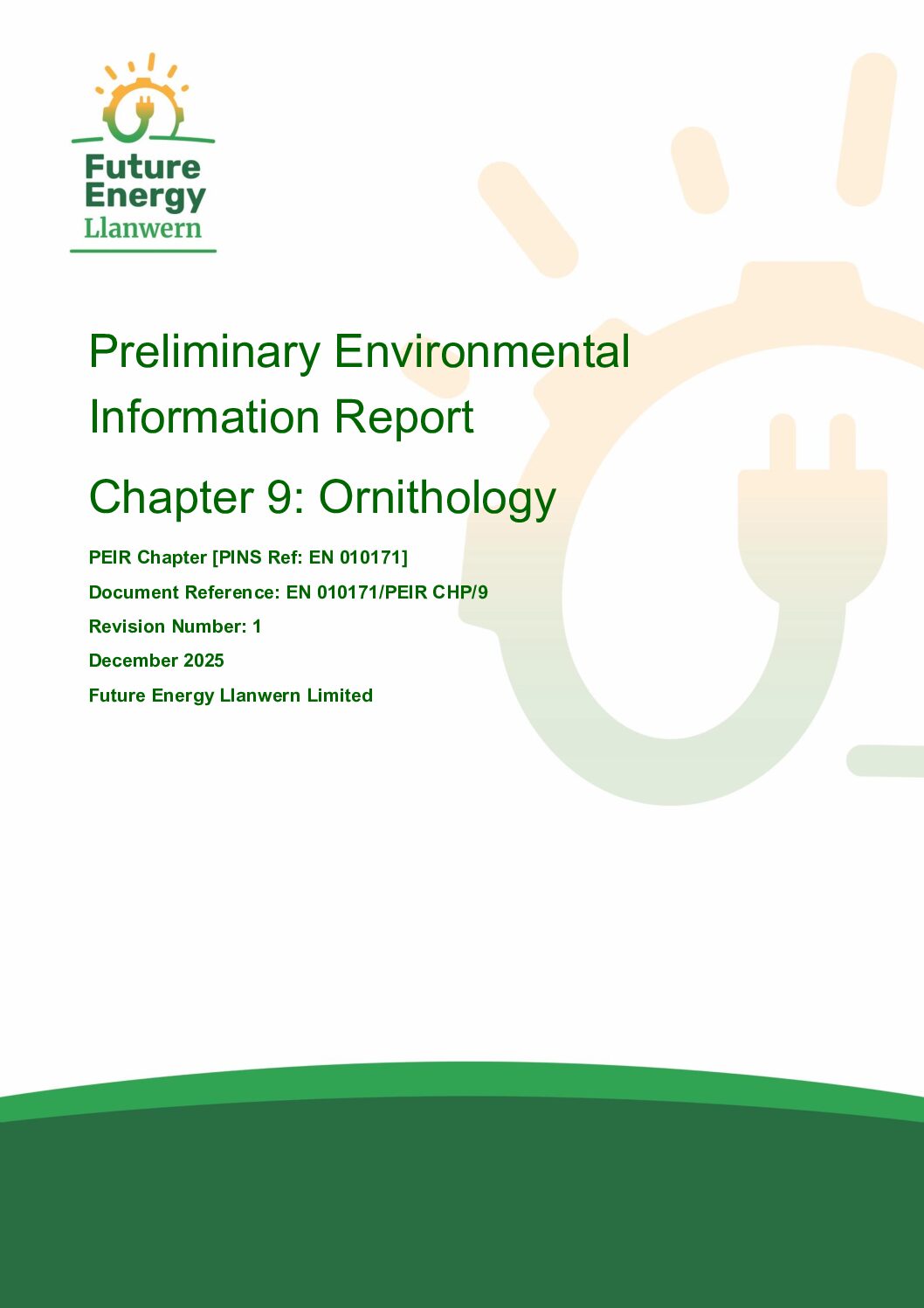 Future Energy Llanwern   PEIR Chapter 9 Ornithology