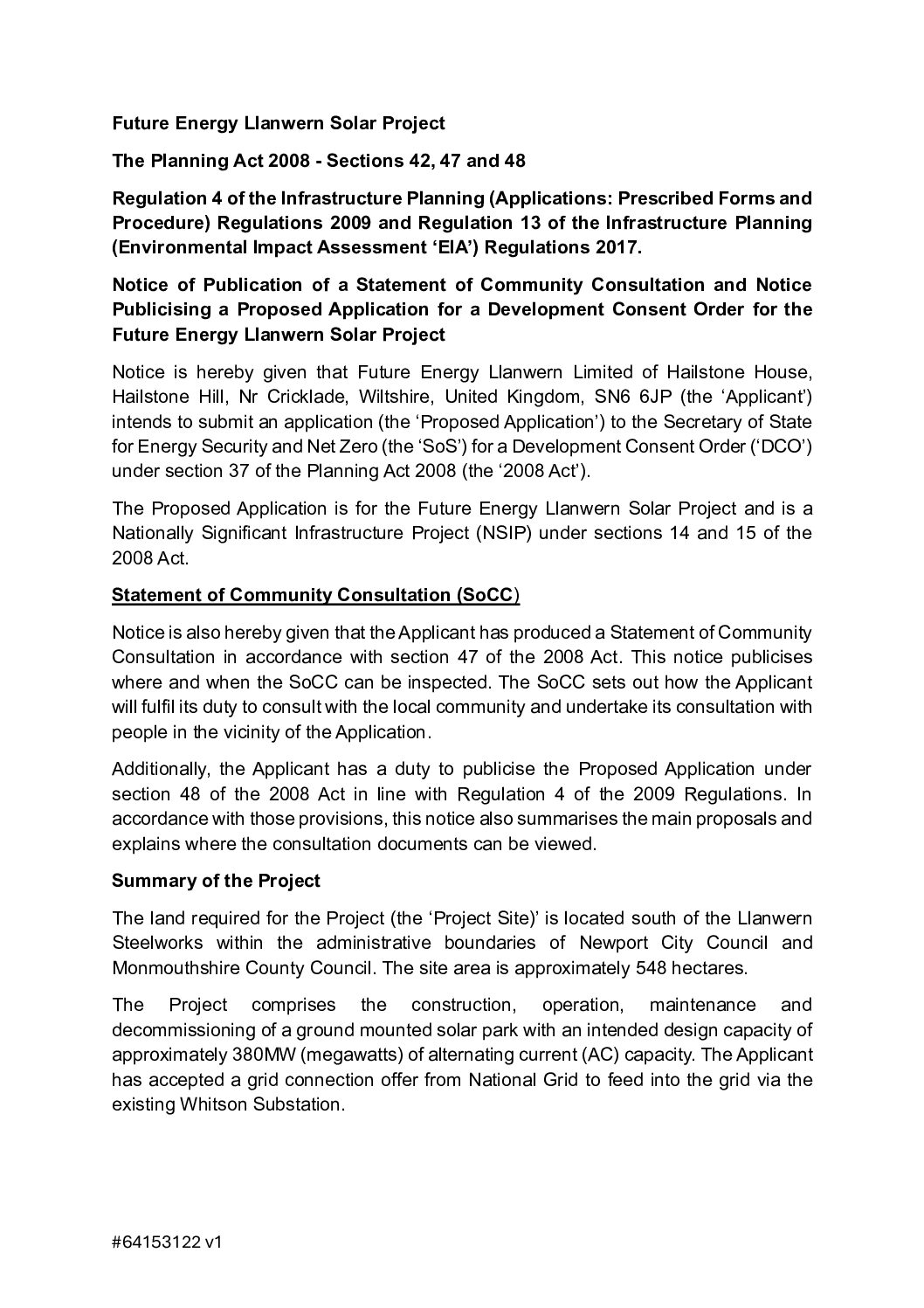 Section 47 & 48 Combined Notice